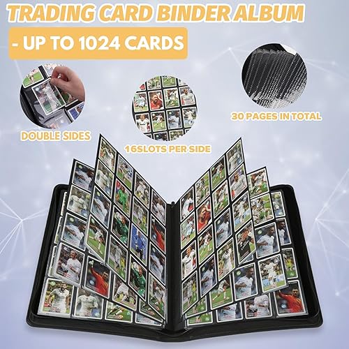 Trading Card Binder 16 Pocket, GERMUN PU Cover Card Binder for 1000+ Cards,  Premium Trading Card Holder Folders, Double Sided Pocket Card Album for  MTG, TCG (Purple) in Kenya | Whizz Albums