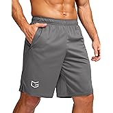 G Gradual Men's 5"/ 7"/ 9" Workout Running Shorts Quick Dry Lightweight Gym Shorts with Zip Pockets