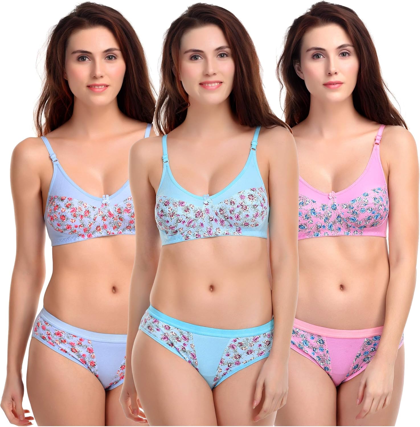 Buy Monde Fashion Soft Comfortable Bra Panty Set for Women & Girls