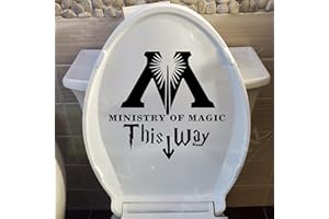 MAZ DISTRIBUTIONS– Ministry of Magic This Way Sticker – Vinyl Toilet Sticker for Washroom and Bathroom – Indoor & Outdoor Use – Waterproof Decal for Guestroom Toilet Seat – Toilets Wall Decal- MAZ 447