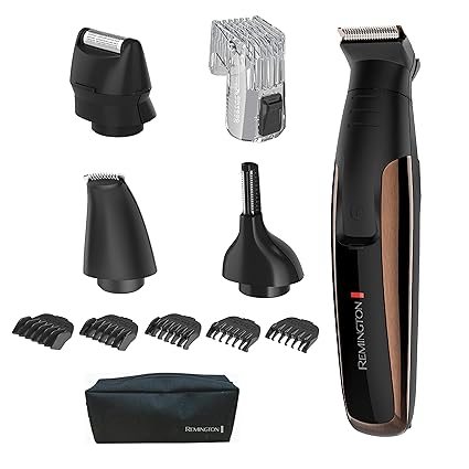 Remington PG6170 Crafter trim &amp;amp; Detail Kit, Men's Groomer, Beard Trimmer with Titanium-Coated Blades (12Piece), Copper