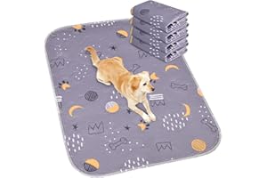 UPSKY Washable Pee Pads for Dogs 4 Pack Reusable Puppy Pads Waterproof Pet Training Pads, Non-Slip Dog Mats Fast Absorbent Wh