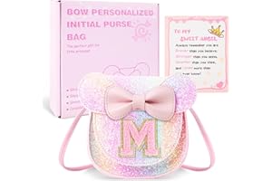 IZUZTA Little Girl Toddler Purse - Cute Mouse Ear Bow Crossbody Bag for 2-8 Year Olds - Birthday Gift
