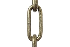 RCH Hardware CH-S59-06-AB-10 Steel Chandelier Chain, Antique Brass (10 Feet)