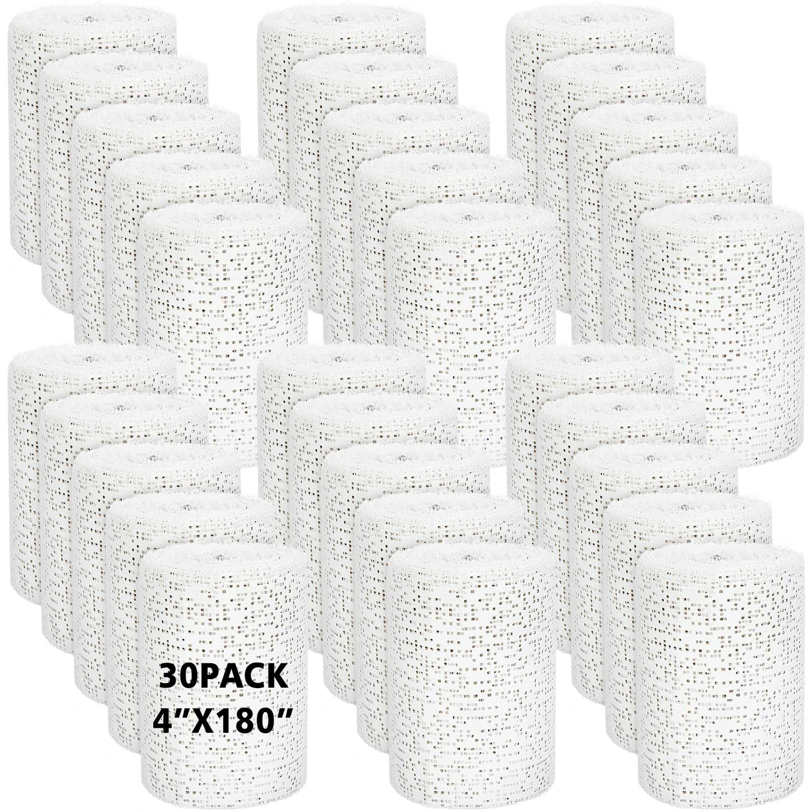 Photo 1 of Preboun Plaster Cloth Gauze Bandages Roll Bulk Plaster Strips for School Classroom Craft Art Projects, Paper Mache, Belly Cast and Body Casts, Mask Making, Each Roll 4 Inch x 180 Inch(30 Pack)