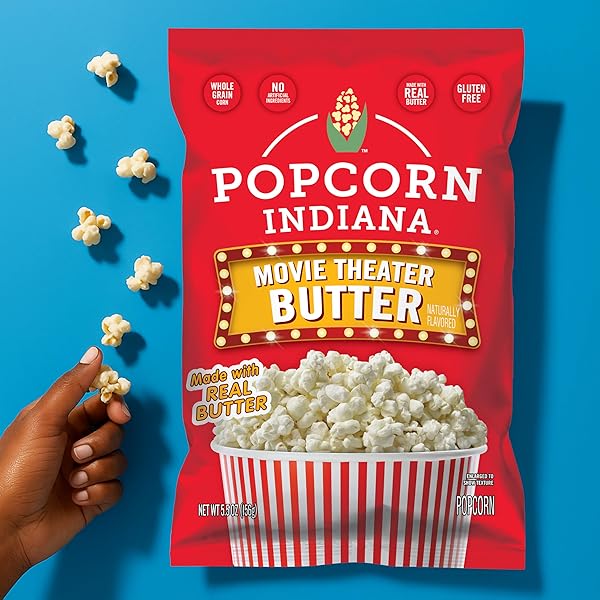 POPCORN INDIANA MOVIE THEATER BUTTER ONE 3OZ BAG