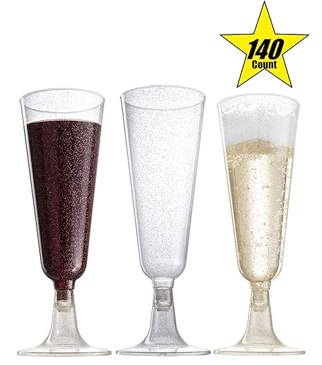 Amazon.com: 140pc Classicware de vidrio plástico y purpurina ...