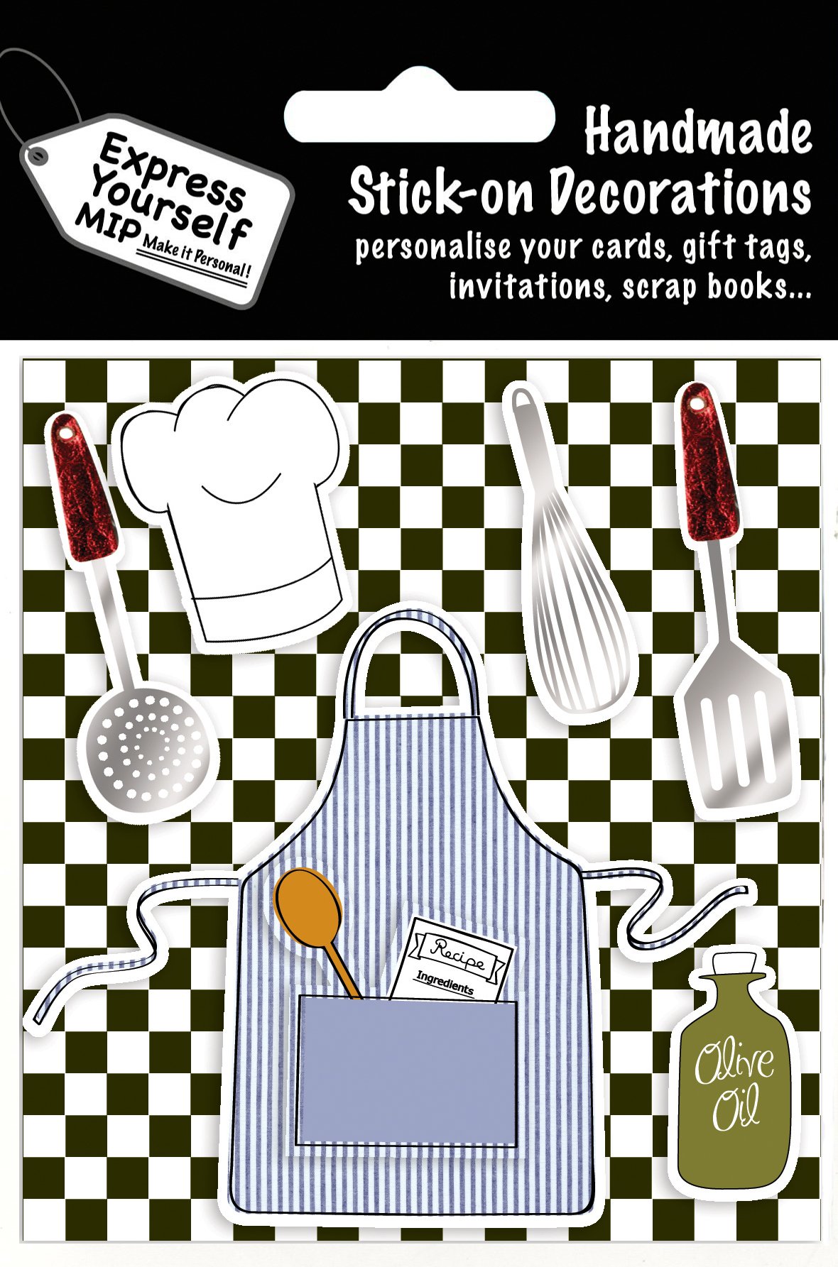 Express Yourself MIP, self adhesive Cooking Toppers - Ideal for Card Making, Gift Wrapping, Scrapbooking, Papercrafts, Childrens Crafts etc