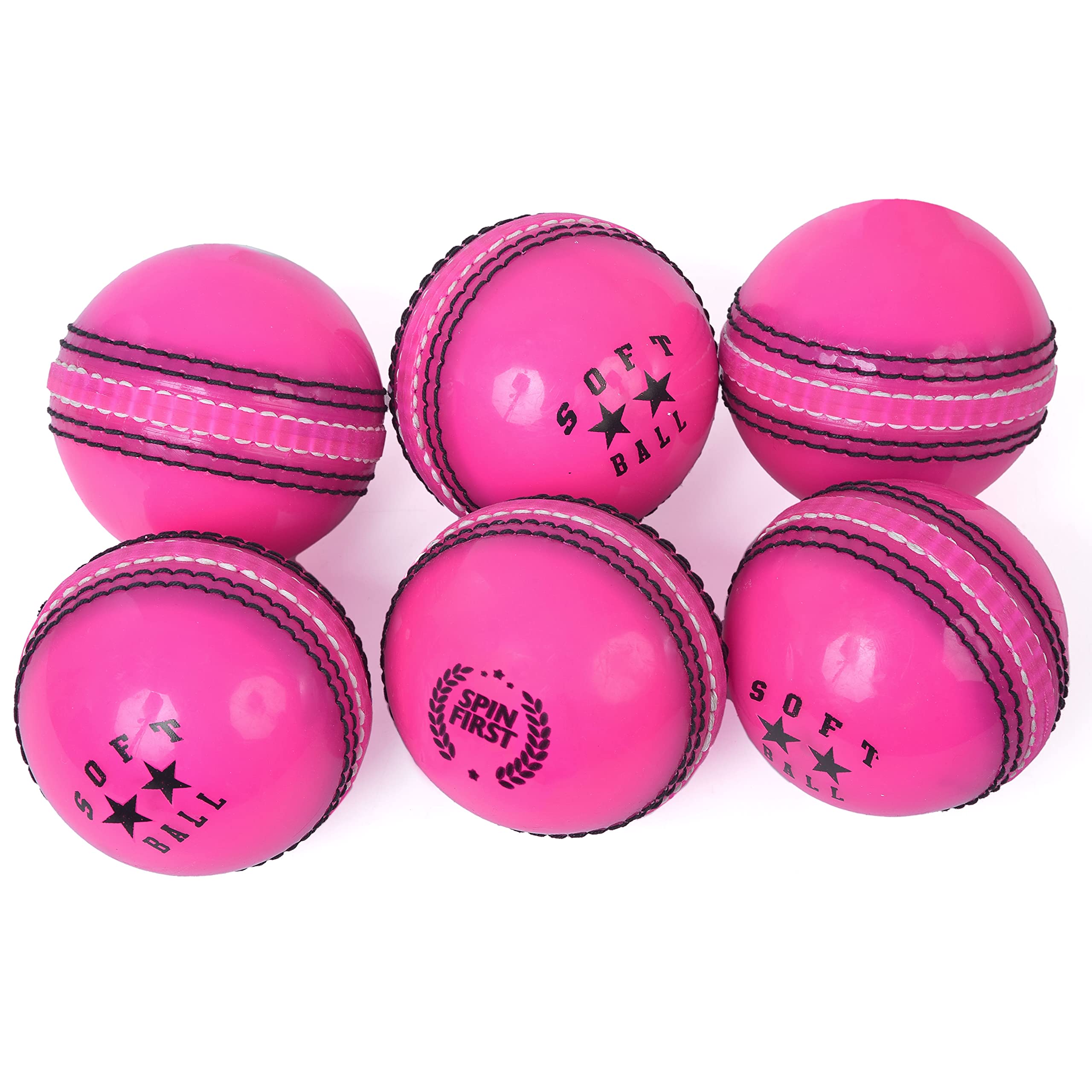 ADS SPORTS Soft Cricket Balls For Practice & Excellent Training & Skills Cricket Balls For All Age Players Senior & Junior (Senior, Pink)