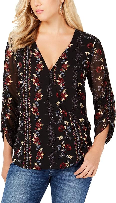 ruched sleeve blouse