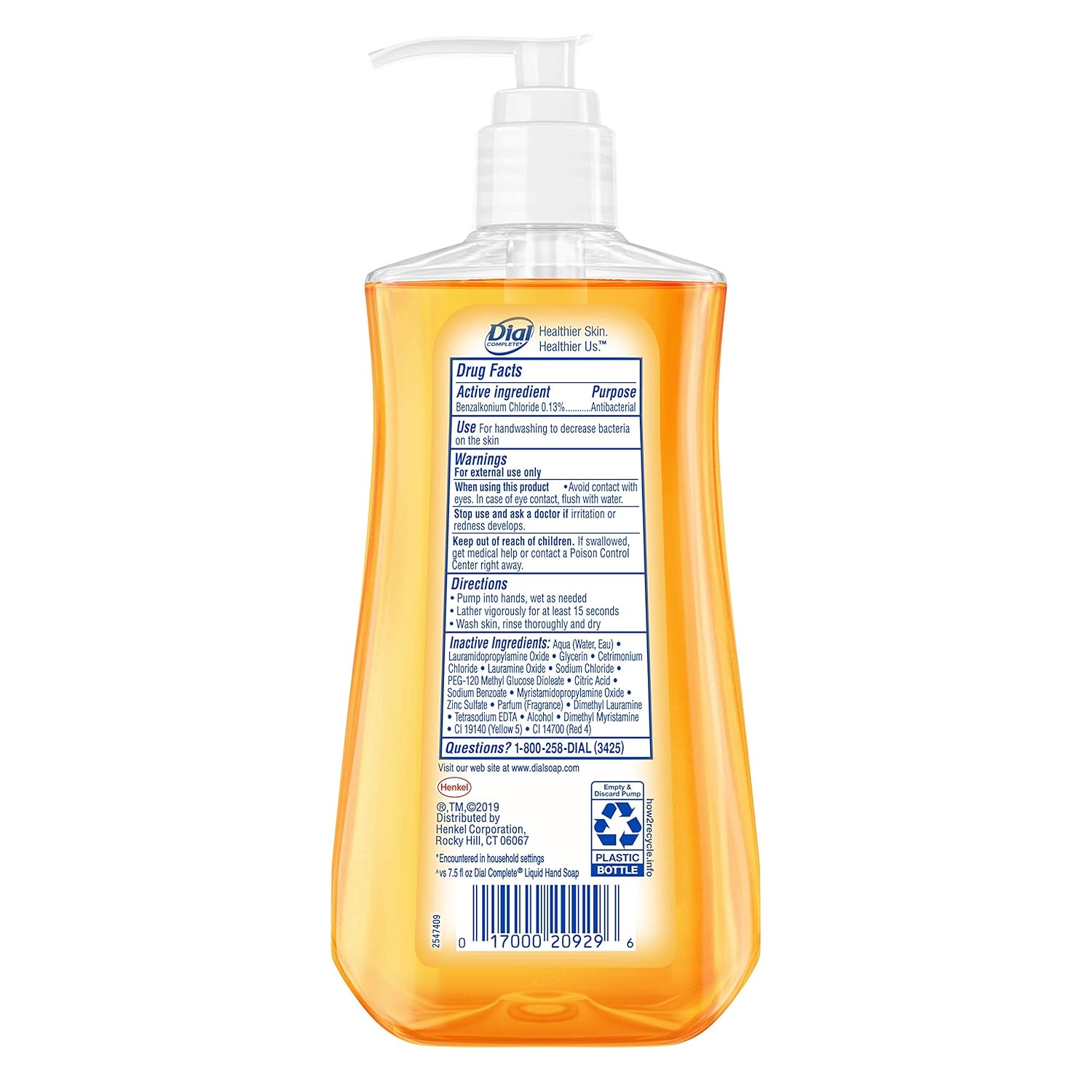 Dial Antibacterial liquid hand soap, gold, 11 ounce (Pack of 4), 4 Count : Beauty