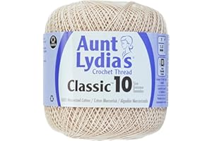 RED HEART Coats Crochet 154-226 Aunt Lydia's Crochet, Cotton Classic Size 10, Natural