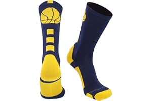 MadSportsStuff Basketball Socks for Boys Girls - Athletic Crew Socks - Youth and Adult Sizes