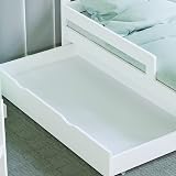 Junior Vida Taurus Wooden Toddler Bed Frame with Storage Drawer - White view 6