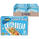 Wasa Light Rye Crispbread Crackers, Good Source of Fiber, 9.5 oz (12pk)