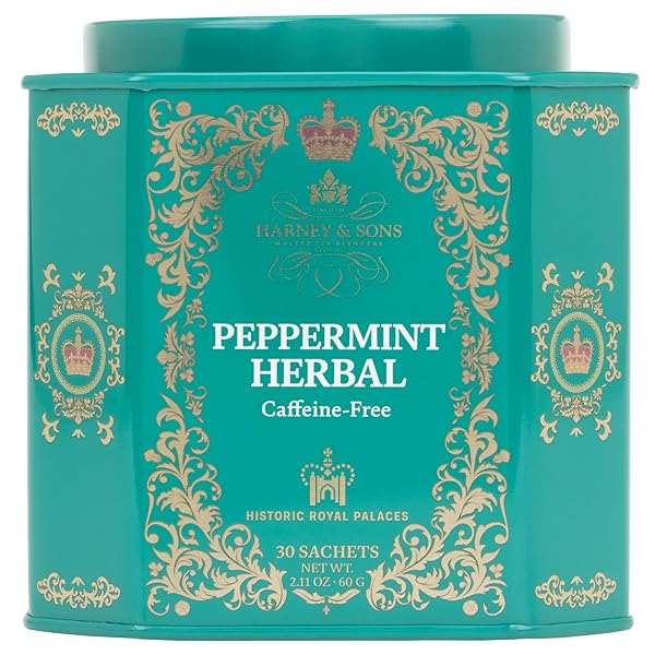 HARNEY & SONS PEPPERMINT HERBAL TEA IN SACHETS,...
