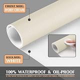 K knodel Small Office Leather Desk Mat 60x35cm Ivory Cream view 3