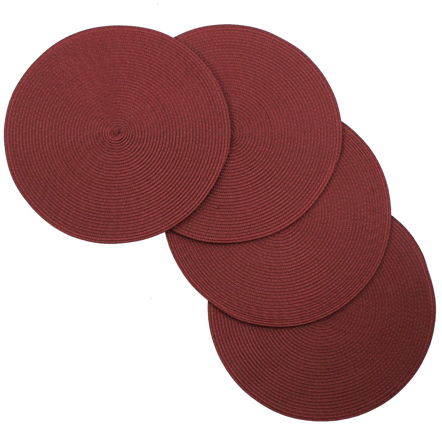 Best Placemats For Dining Table, Round, Maroon