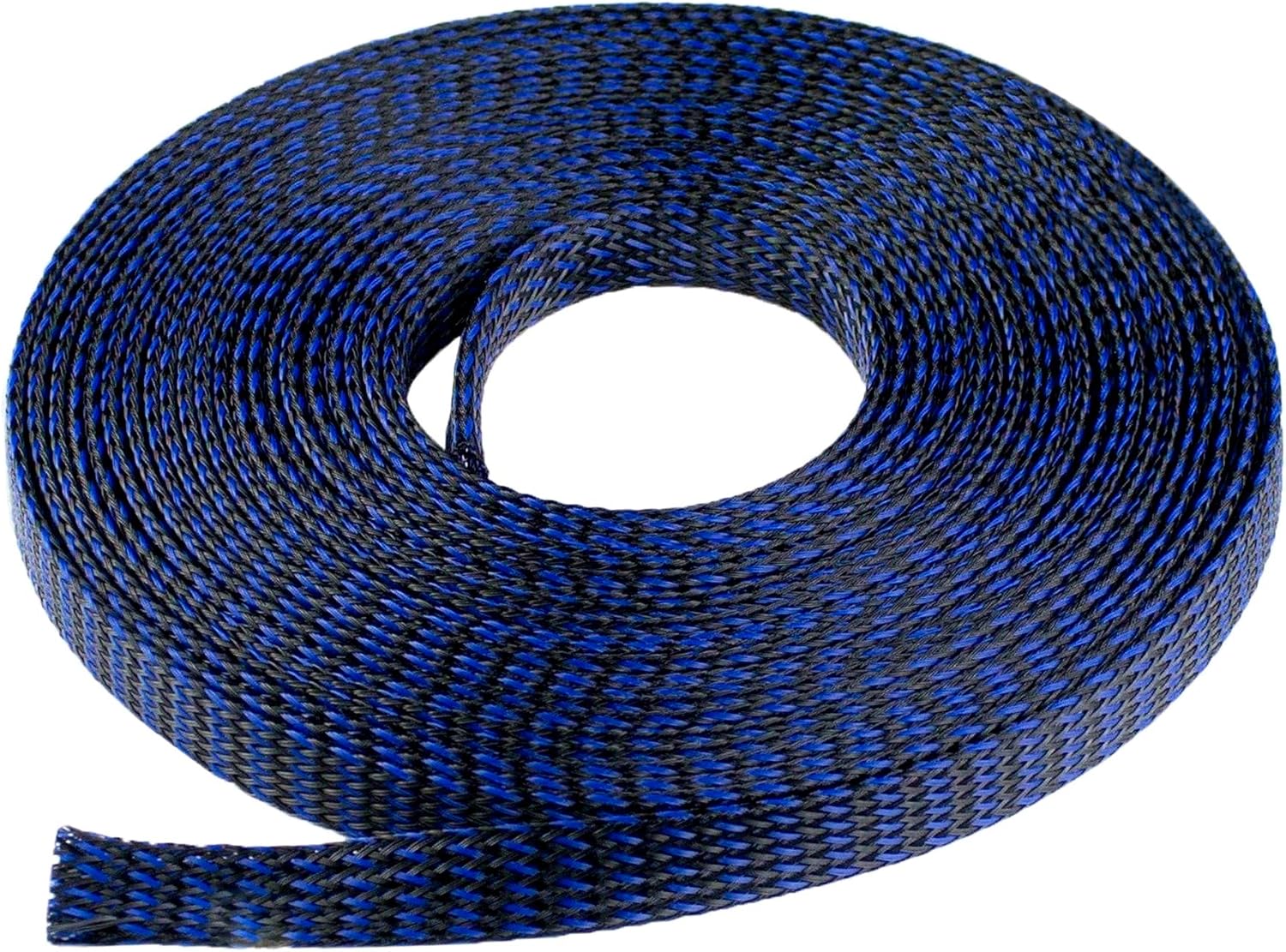 Cable Organizer Cable Management Sleeve 1/16" Black Blue