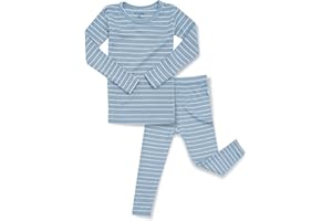AVAUMA Stripe Pattern Baby Boys Girls Pajama Set Kids Toddler Snug fit Ribbed Sleepwear pjs for Daily Life Style