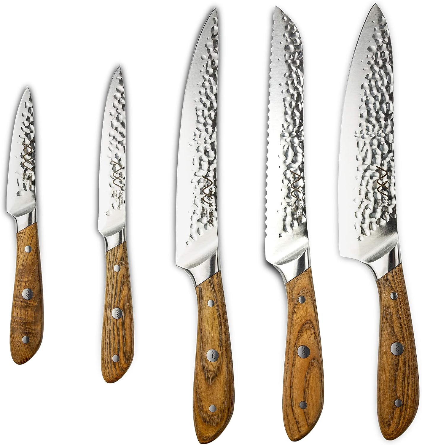 Rockingham Forge Ashwood Series 5 Piece Wooden Knife Block Set Including German Steel Blades with Heat-Treated Handles,RF-1740/6 - Image 5