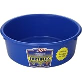 Fortiflex Mini Feed Pan for Dogs and Horses, 5-Quart, Blue