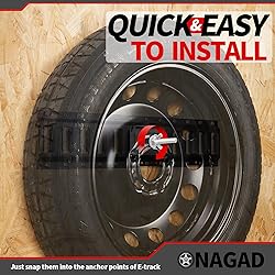 E-Track Spare Tire Mount Holder, Silver Upgraded E