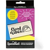 Speedball Screen Printing Starter Kit, Includes Flex Fabric Ink Ebony 4 oz, Canvas Pouch, Red‑Baron Squeegee, Pre‑Exposed Stencils, Design‑Library Access