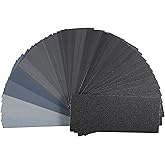 54Pcs Wet Dry Sandpaper, Waterproof 80 120 150 180 240 320 400 600 800 1000 1200 1500 2000 2500 3000 5000 7000 10000 Sand Pap