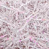 TaoBary 5 LB Crinkle Cut Paper Shred Filler Kraft Shredded Paper Crinkle Paper Basket Filler Gift Box Stuffing for Gift Wrapping and Basket Filling(Diamond White)