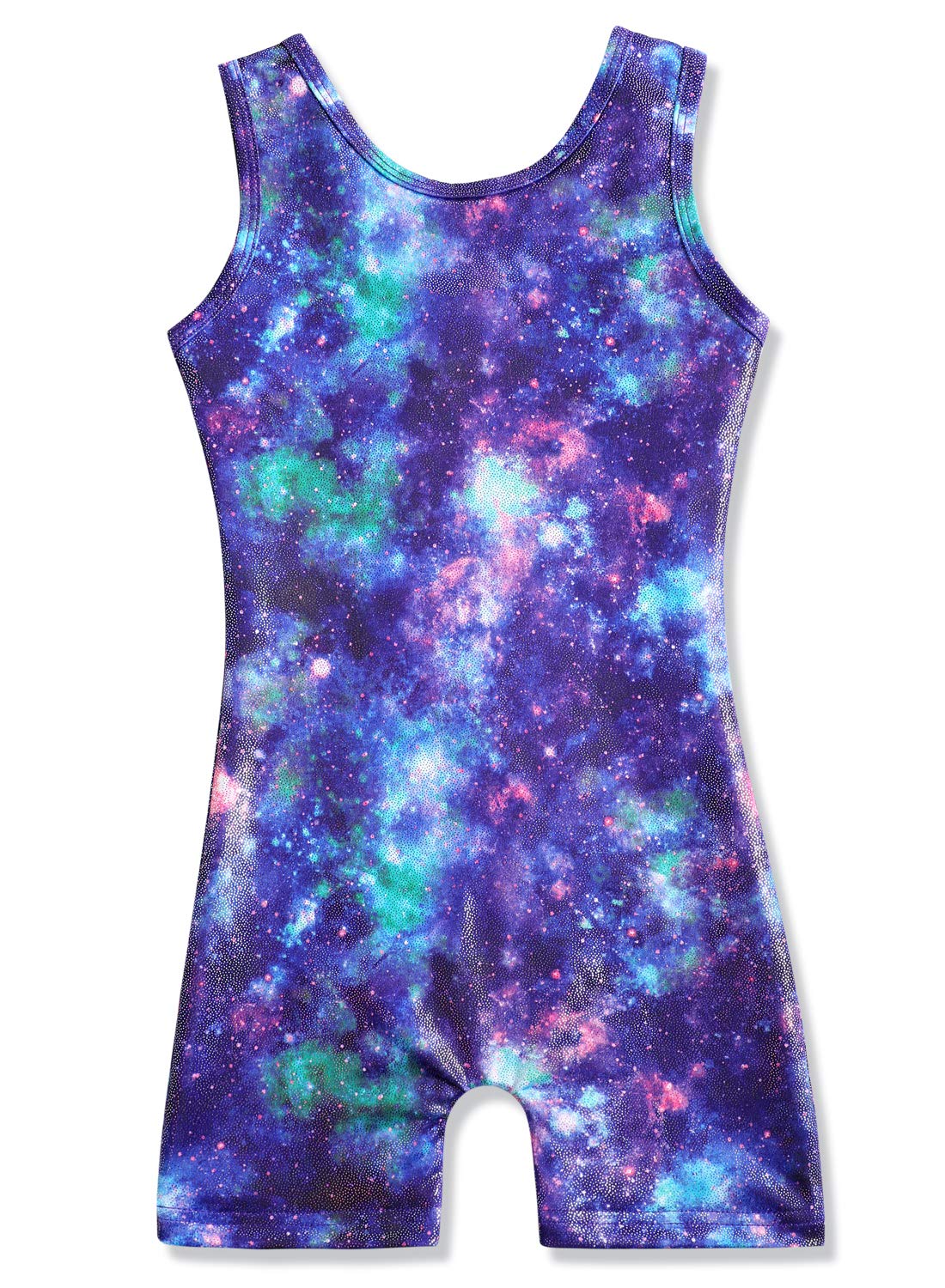 Photo 1 of HOZIY Leotards With Shorts for Girls Gymnastics 7-8 Years Old 7/8 Green Blue Purple Biketard for Gymnastics Dance