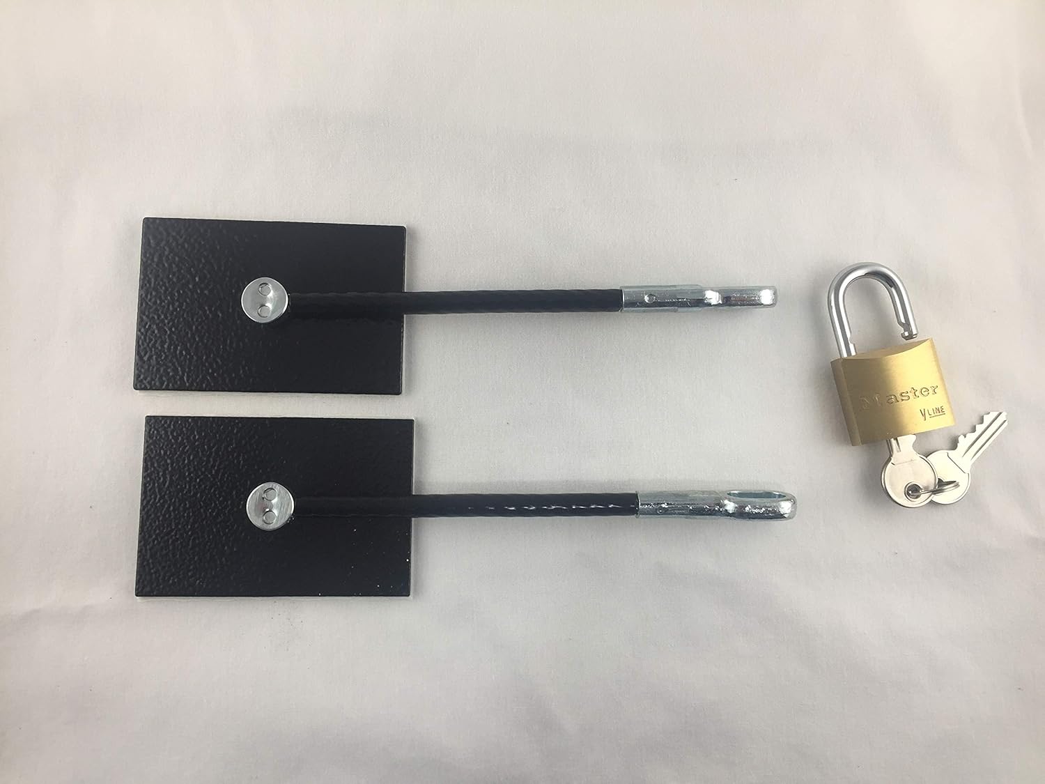 Black Refrigerator Door Lock With Padlock - Image 3