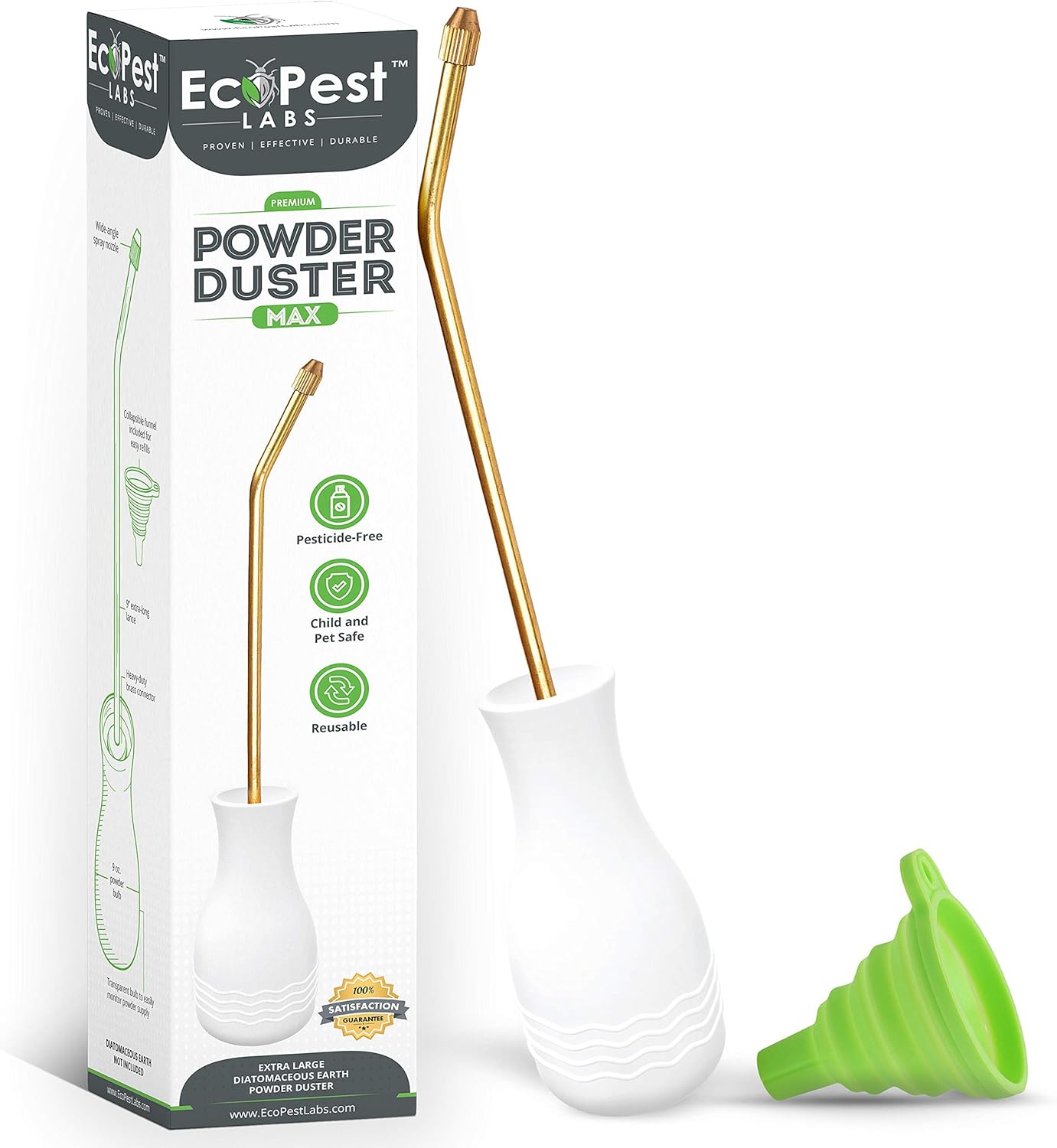 Pest Control Powder Duster Extra Large Diatomaceous Earth Bulb Duster