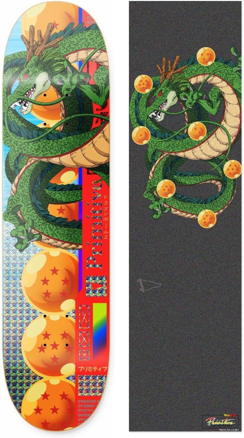 Primitive Dragon Ball Z Shenron Cell Skateboard Deck 7 8 W Shenron Griptape Amazon Co Uk Sports Outdoors