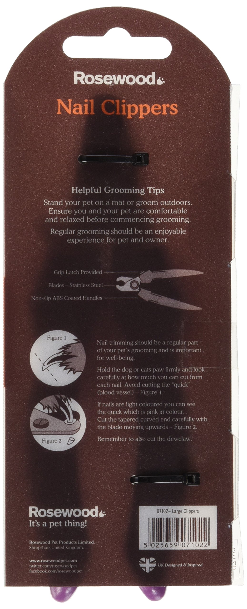 ROSEWOOD Soft Protection Salon Grooming Nail Clipper, Large