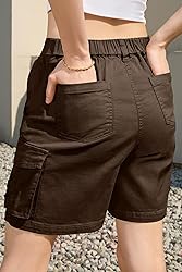 IVIR Cargo Shorts Women Bermuda Knee Length Long