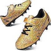 Hanani Boys Girls Soccer Cleats for Kids Football Shoes High Top Training Youth Football Cleats Outdoor/Indoor Athletic Turf Shoes