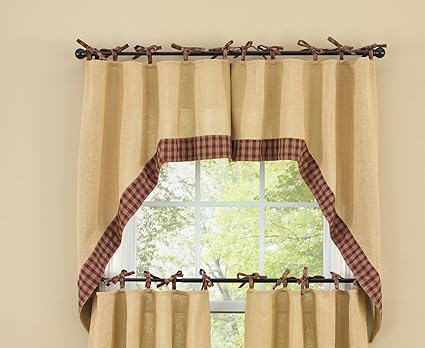 Park Designs Burlap and Tie Sturbridge Swag, Wine