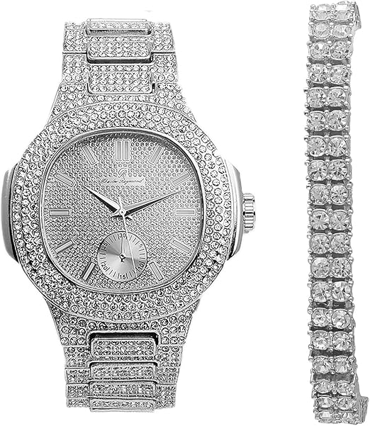 iced out armani watch