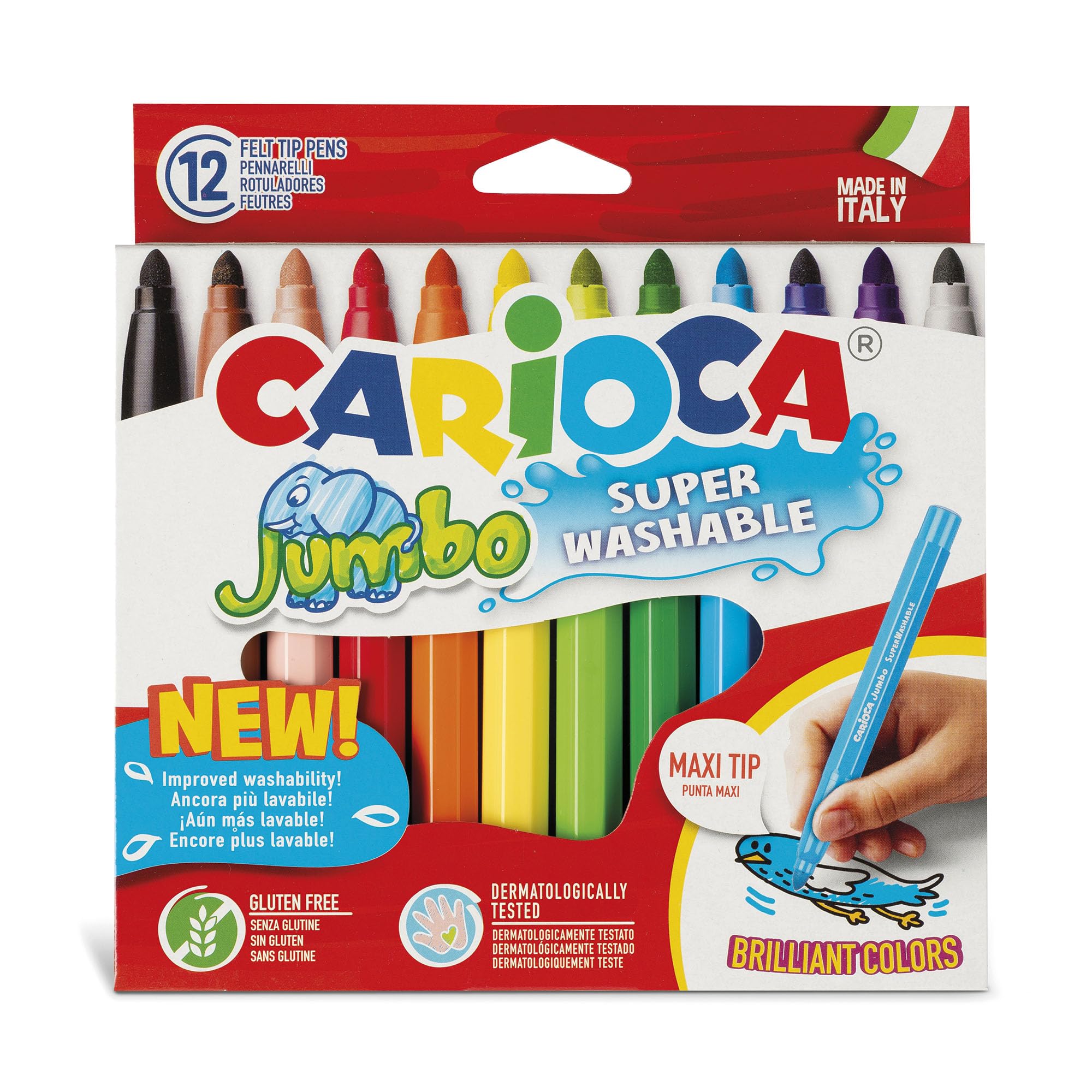Carioca Jumbo12 Superwashable Colouring Markers