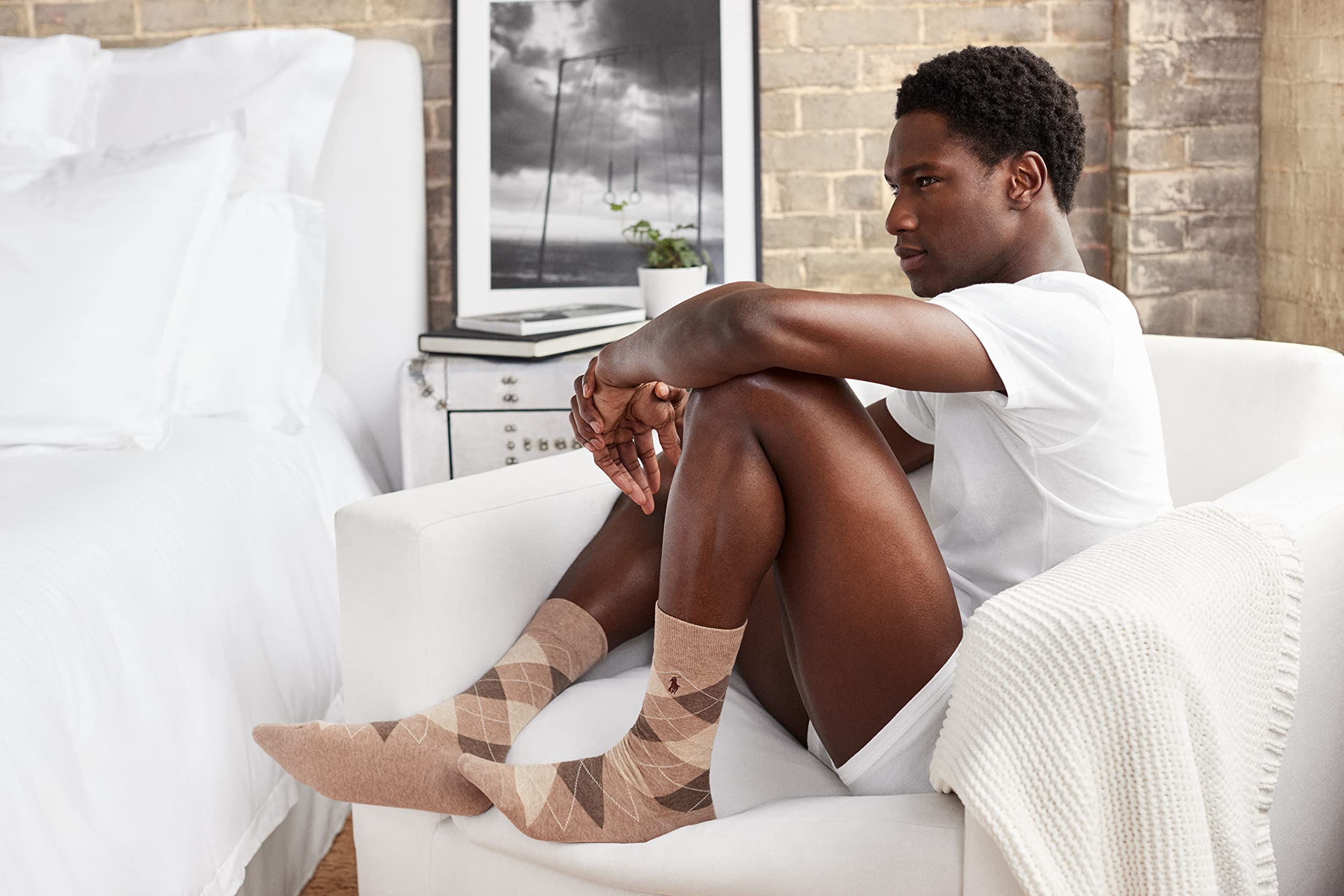 POLO RALPH LAUREN Men's Argyle Pattern Dress Crew Socks (3-Pack)