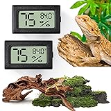 Reptile Thermometer and Humidity Gauge,2PCS Digital
