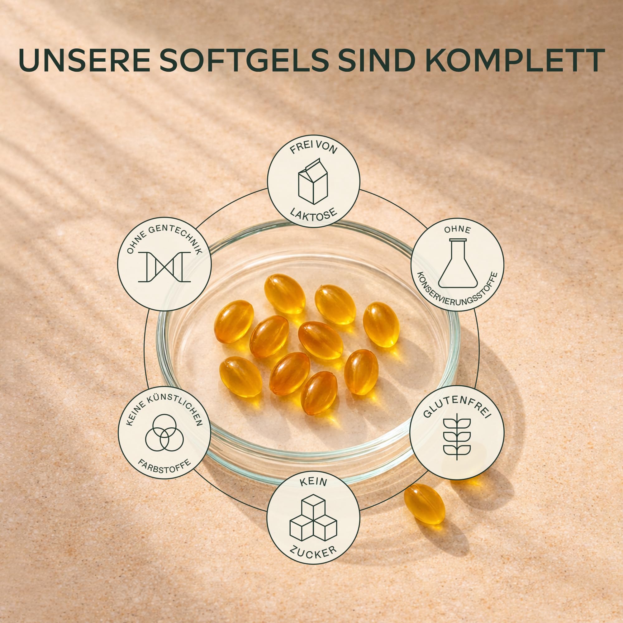 Vitamin D3 K2 hochdosiert mit nativem Olivenöl - Vitamin D 2000 IE + Vitamin K2 MK7 100μg - Sonnenvitamine Vitamin D K2 GMO-, gluten- und laktosefrei 180 Vitamin D3 K2 Kapseln hochdosiert 6