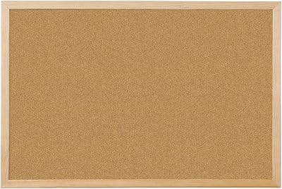 Q-Connect Lightweight Cork Noticeboard 400 x 600 mm with Wooden Frame