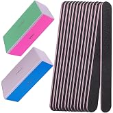 Nail File and Buffer Set, 4 Way Nail Buffers Shine Kit Professional Nail Files for Natural Nails Manicure Filer Filing Polishing Buff Nail Care Smoother Buffing Fingernail 100/120/240/600/3000 Grit
