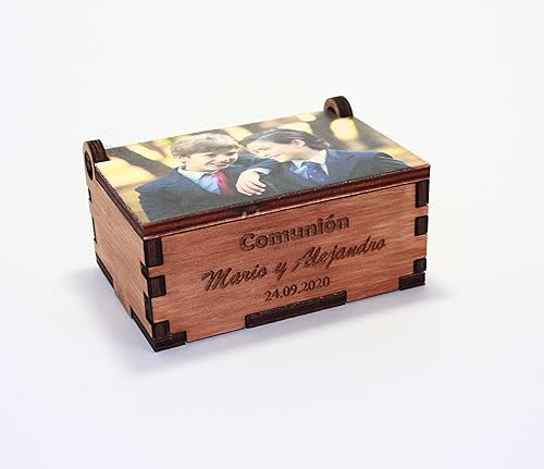 Cajita de madera personalizada con frases y fotos: Amazon.es: Handmade