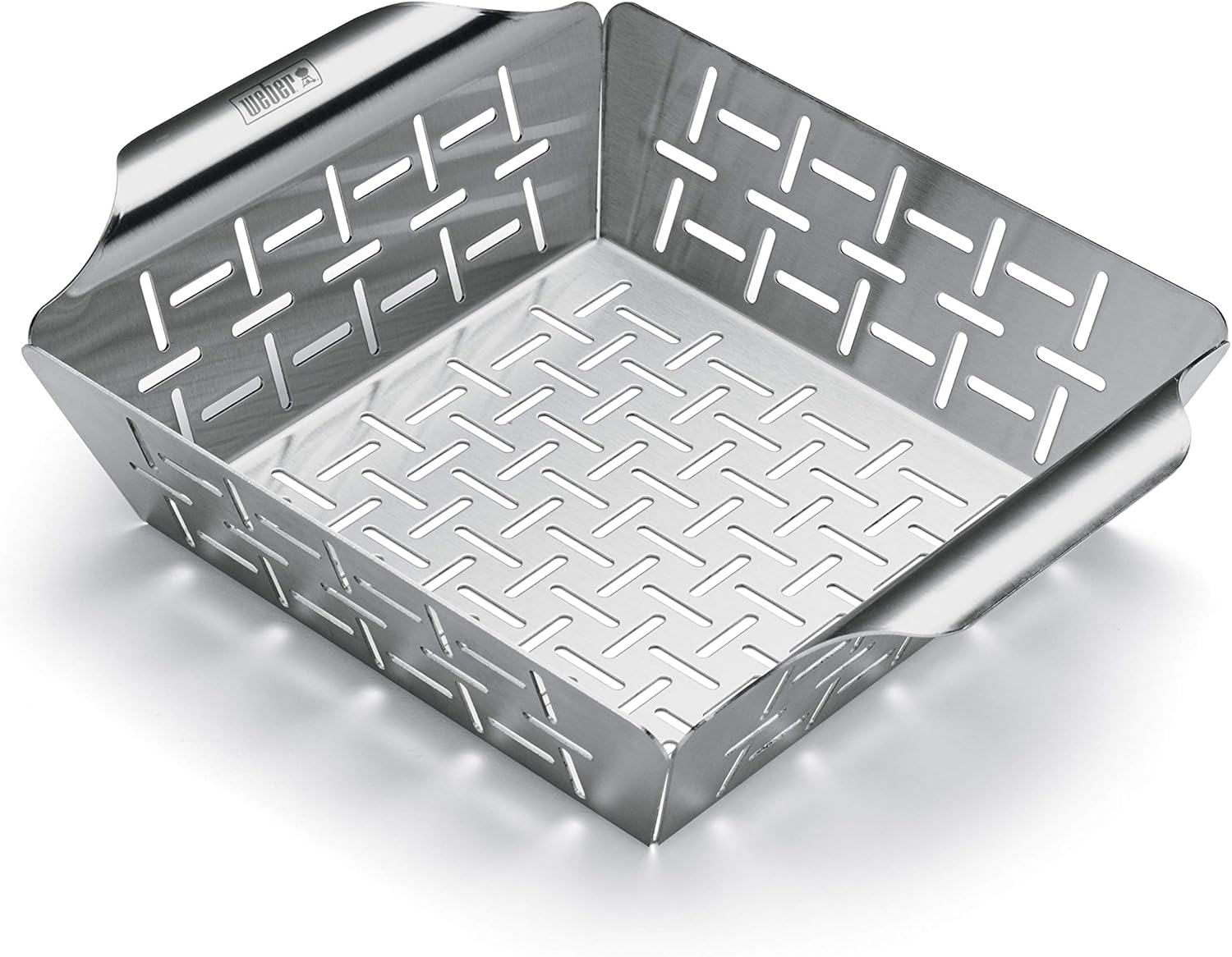 Weber Deluxe Grill Basket, Small (24 x 19cm), Heat Resistant & Dishwasher Safe BBQ Grill Pan Made of Stainless Steel - Image 3