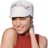 Chemo Headwear for Women - Summer Cap | Cancer Hats | Hair Loss | Alopecia Cap Coverings | Sun Hat Beach Hat - Mirna White