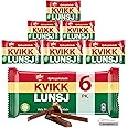 Kvikklunsj – Chocolate Covered Wafers from Freia - Norwegian Chocolate from Norway, Milk Chocolate Bars (6-Pack x 47gram)