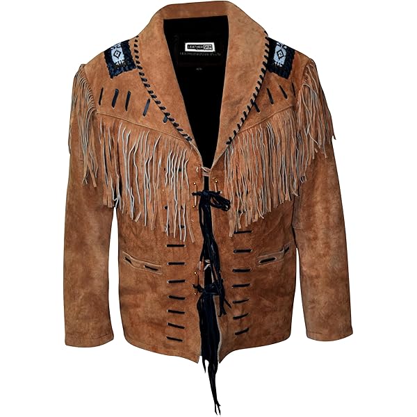 100% Real Suede Western Style Leather Jacket for Sale Native